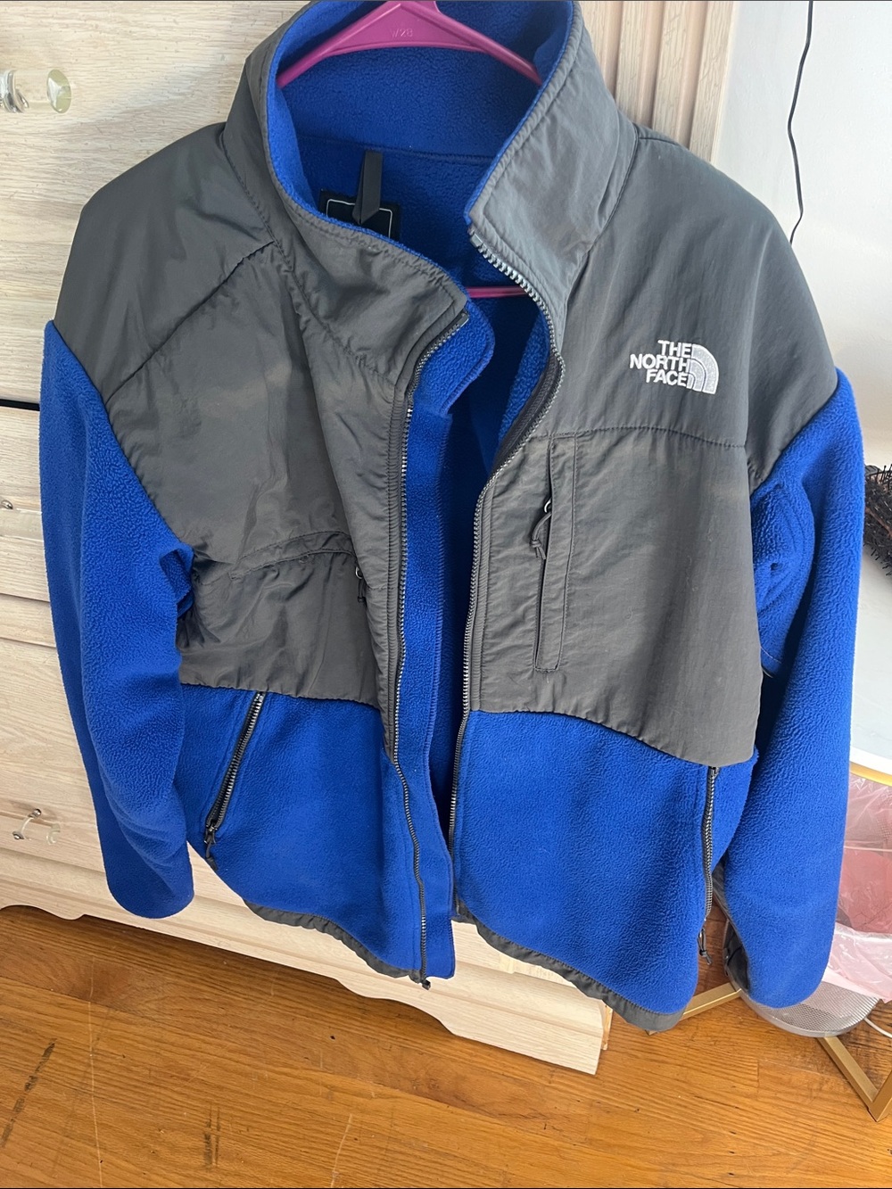 Men’s North Face Blue and Gray Fleece Jacket